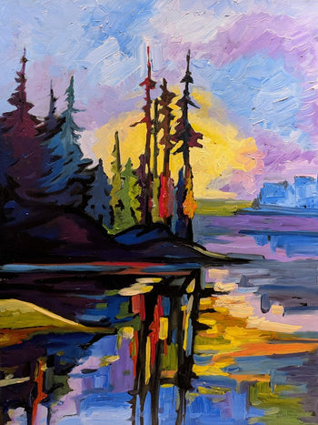 Northern Sunset, Canadiana Series. Painting 1