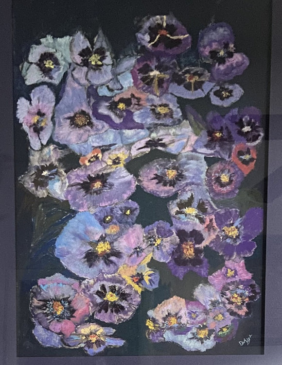 Compassionate Purple , framed