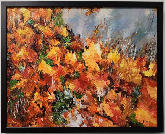 Autumn scenery on the lake