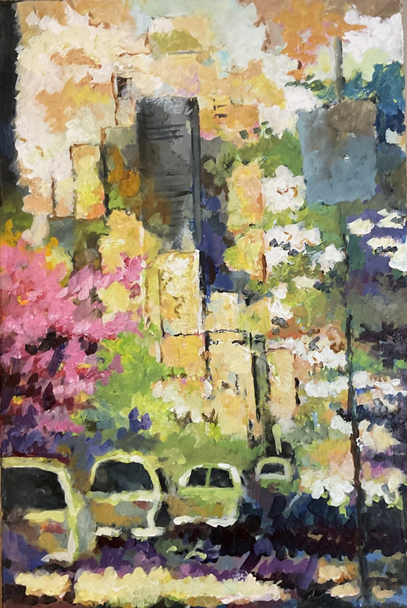 Sunlit stone towers
