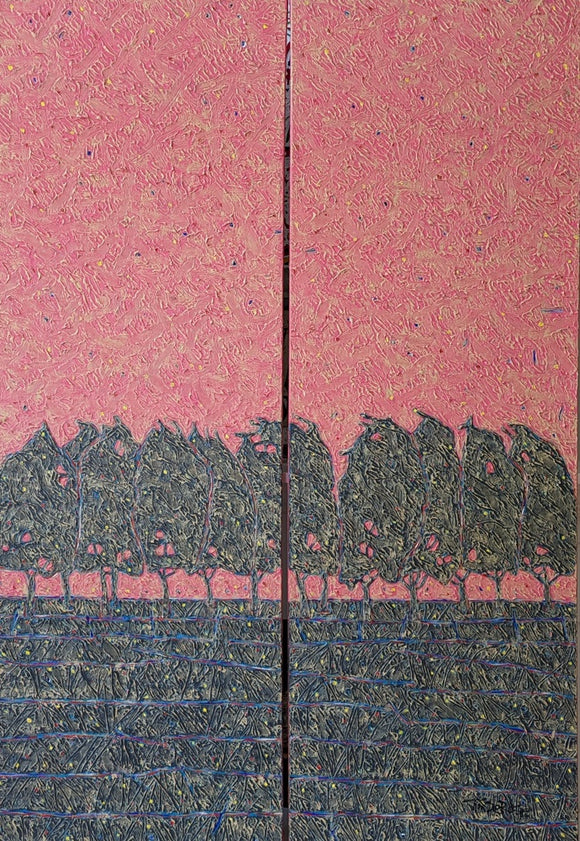 WINDROW, NORTH OF AMSTERDAM, PINK