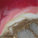 Pink and Gold geode Mini 8"X8"-1