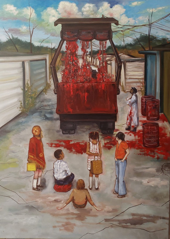 Behind the slaughterhouse