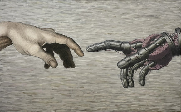 Adam and God (Acrylic)