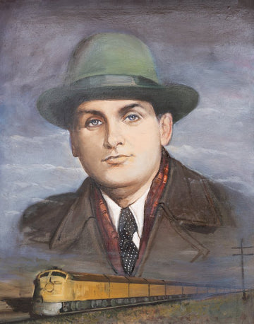 Man with train