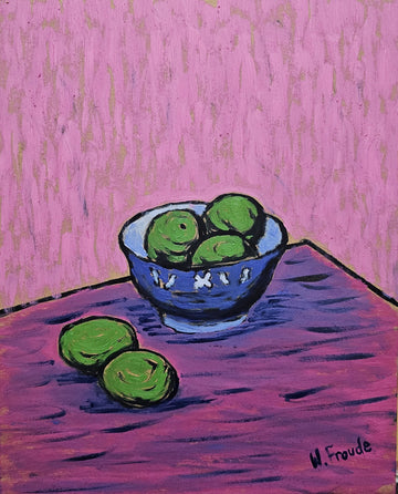Lime in Blue Bowl