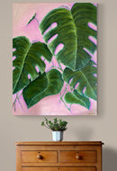 Monstera on Pink-2