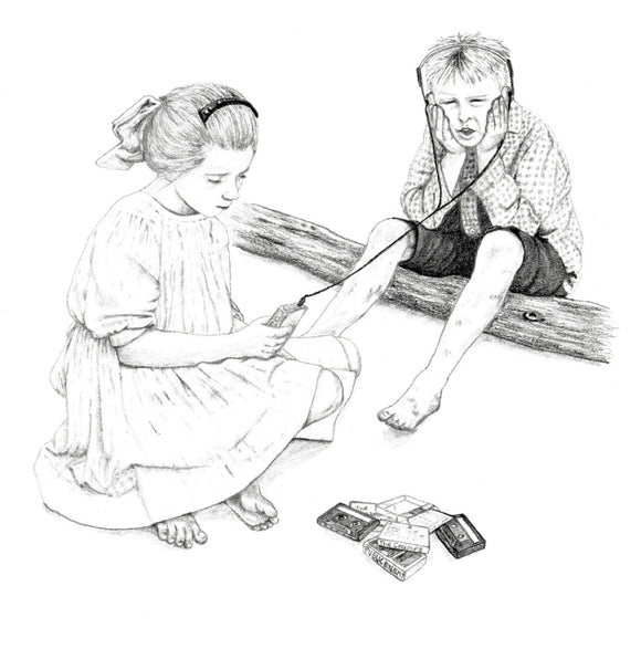 Children Listening to Cassettes circa 1910
