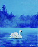 Graceful serenity in blue mist-1
