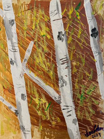 Birch Trees-Gold