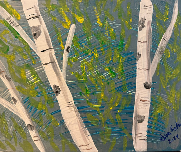 Birch Trees-Silver