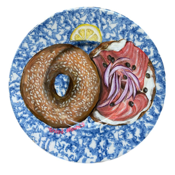 Plated: Lox bagel.