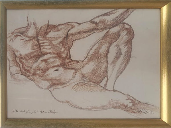 After Michelangelo Study of Adam