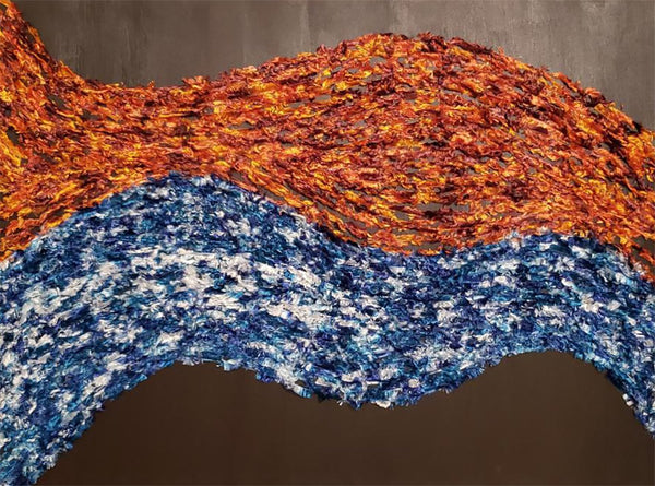 COMPLEMENTARY TEXTILE-ORANGE & BLUE