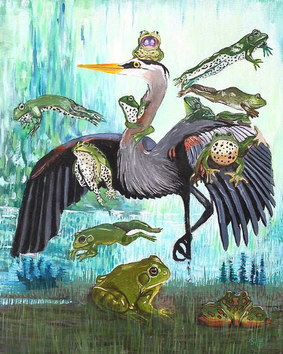 The Peaceable Kingdom: The Heron and the Frogs