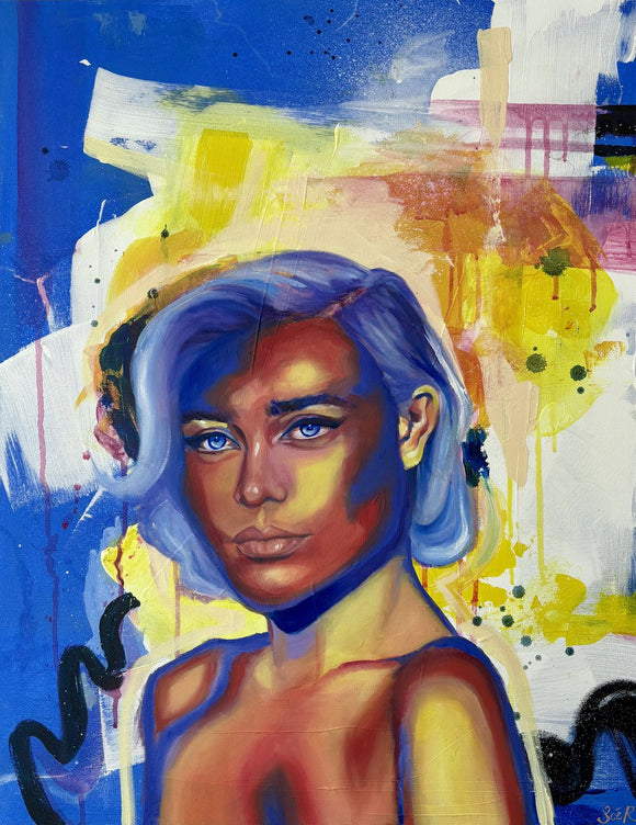 Moody Blue Abstract