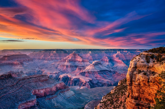 Sunset on the South Rim of the Grand Canyon