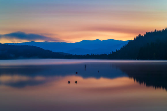 Sunrise on Donner Lake, California