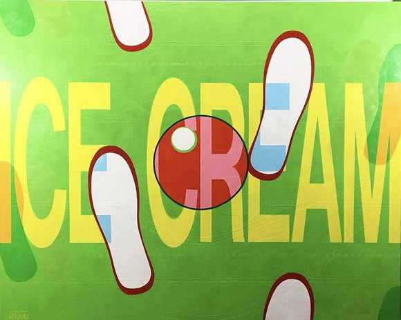 Pistachio Ice Cream With Cherry On Top