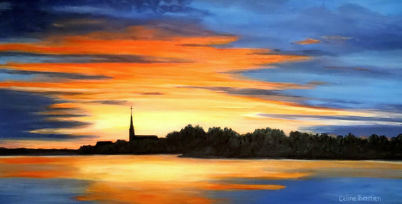 Ciel coloré au-dessus de Pointe-Claire