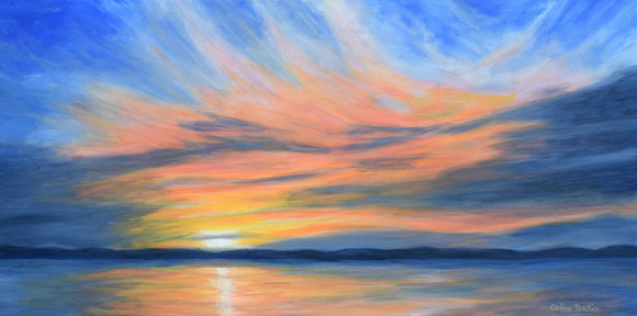 Coucher de soleil resplandissant