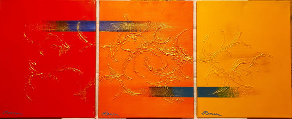 Red, orange, yellow