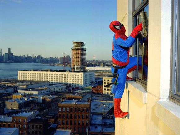 Bernabe Mendez is Spiderman from the State of Guerrero works as a professional window cleaner in New York  he sends 500 dollars a month