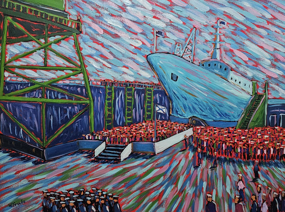 Launch of HMCS Margaree, 1956