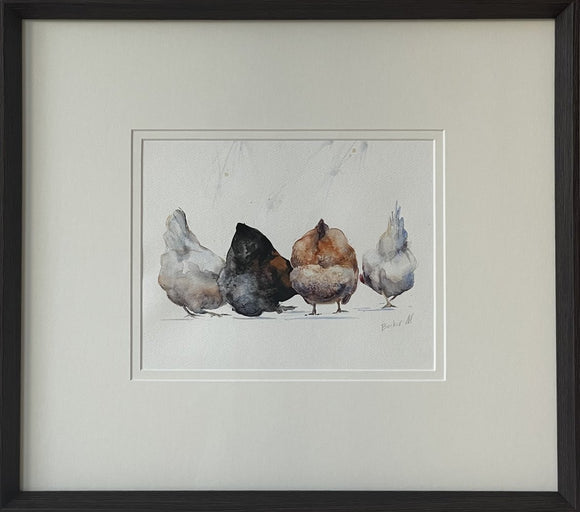 Hens. Fluffy Boots.