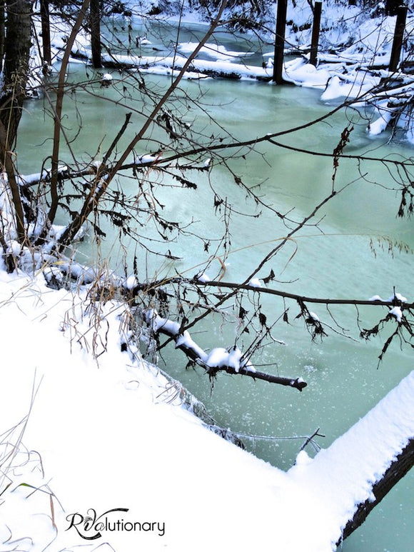 Icy Green Snowy Ravine