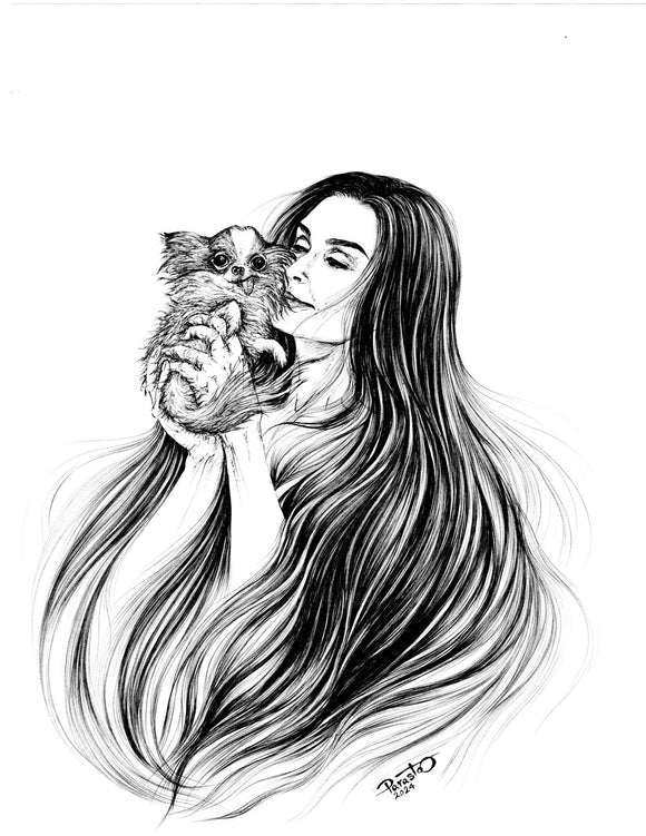 Demi Moore and Pilaf