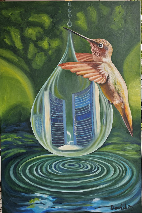 Echoes in a Single Drop