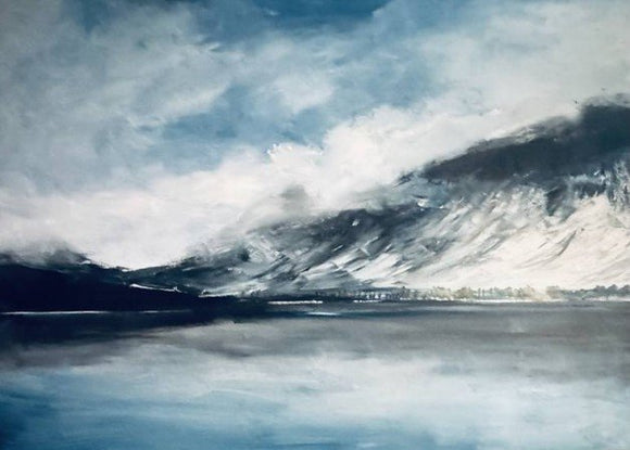 Cloudy Mt Painting