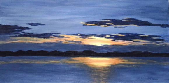 Coucher De Soleil Sur Eaux Tranquilles