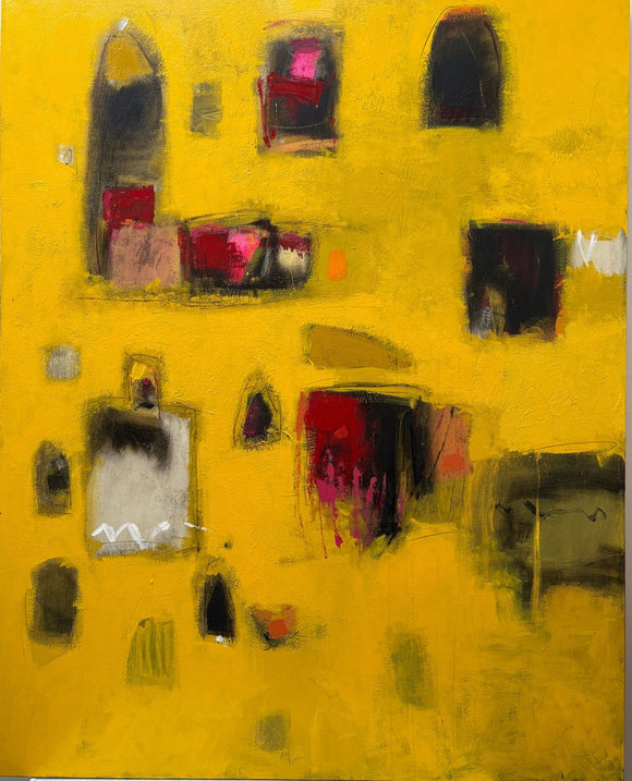 City With Yellow Background