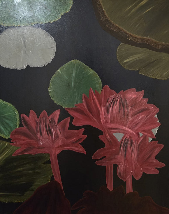 Water Lilies At Night