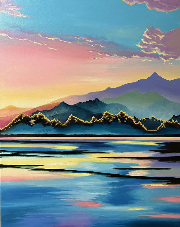 Golden hour at the lake