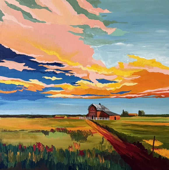 Golden hour at the farm