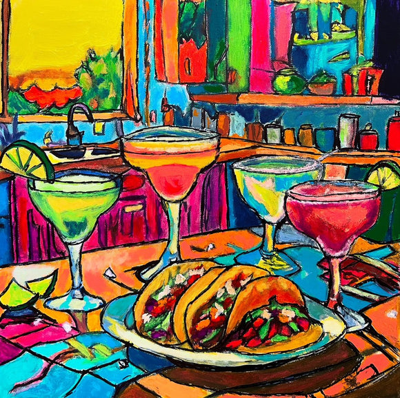 Fiesta Margaritas and tacos