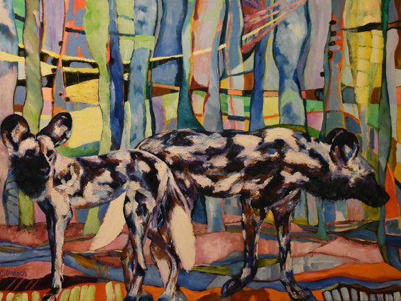 Painted Wolves of Africa (Lycaon Pictus)