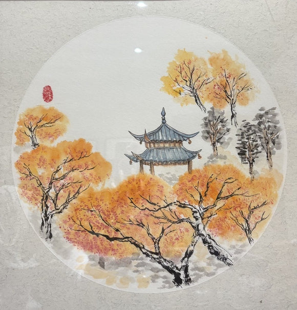 A Pavilion in Deep Autumn