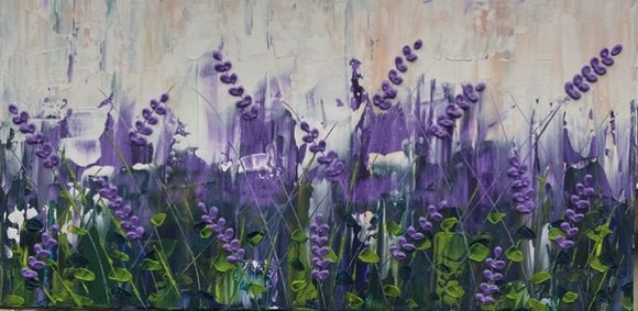 Abstract lavender field