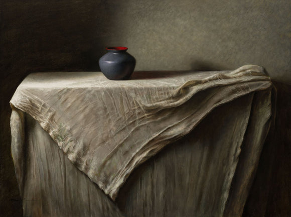 Small Vase with Red Interior