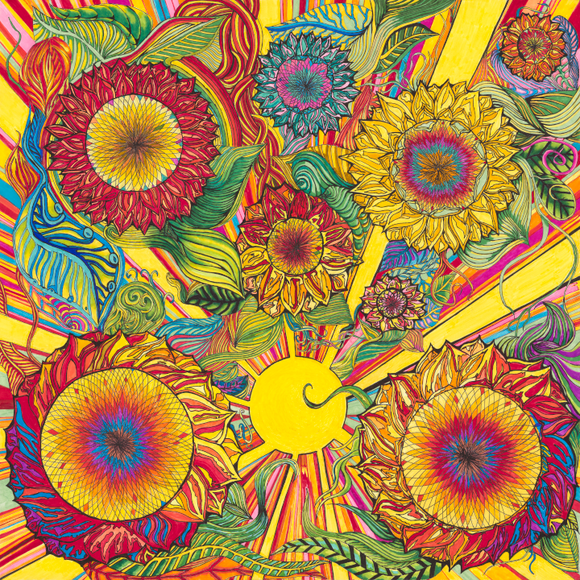 Abstract Sunflowers