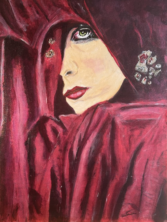 Lady in red cape