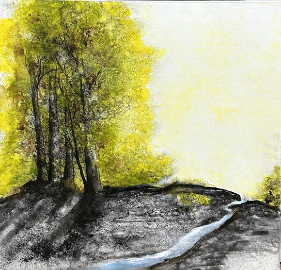 Quiet summer's day by the stream