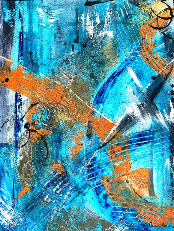 BLUE MOOD WITH ORANGE