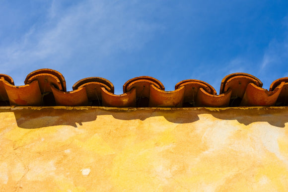 Wall, roof, and Sky