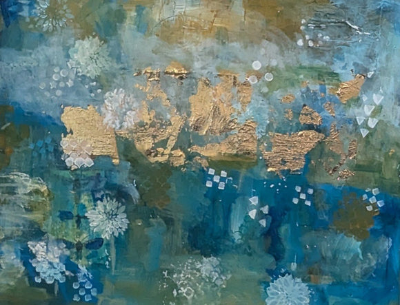 Blue and Gold Snowflakes