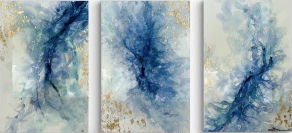 Blue Serenity Triptych Series